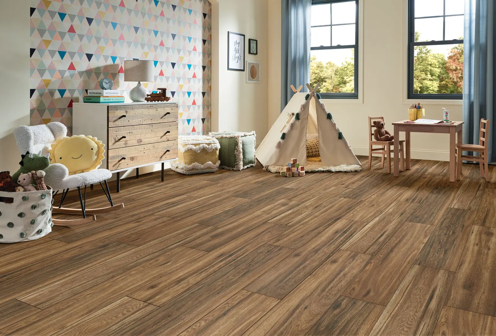 Picture of a Nice Living Space with Premium Flooring